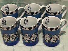 Set of 6 Adorable Pier 1 Imports Cow Mugs  picture