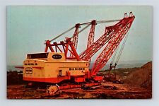 Postcard OH Big Muski Earth Moving Machine Shovel Central Ohio Coal Mining AH1 picture