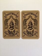 (2) Vintage BRITISH NAVY OLD VINTAGE PUSSERS RUM Playing Cards Waddington’s Ltd. picture