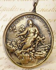 ANTIQUE 17TH CENTURY CATHERINE OF GENOA SALVATION OF SICK BEATIFICATION MEDAL picture