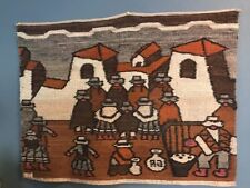 Vtg Handmade Peruvian H.J.L. Imports Llama Wool Wall Hanging Tapestry 43