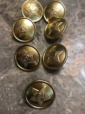 Vintage  Lot of 7  Gold Tone Russian buttons w/hammer & sickle picture