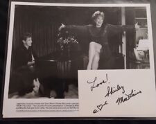 Actress Shirley MacLaine Signed Cut & 8x10 B&W Promo Photo  picture