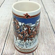 1989 Anheuser Busch Budweiser Clydesdale Holiday Stein Collectors Series picture