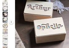 Wooden Name Fabric Keepsake Box picture
