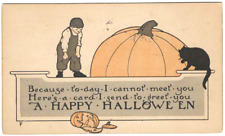VINTAGE DAVIS  HALLOWEEN POSTCARD -SCARCE SERIES TO FIND - NICE CONDITION #2 picture