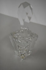 Vintage Cut Lead Crystal Perfume Bottle w/ Stopper 7.5