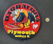 BARRACUDA Plymouth makes it EMBOSSED TIN SIGN picture