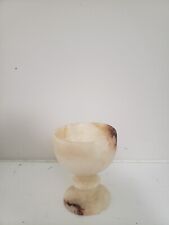 Beautiful Egyptian Museum Replica Alabaster Lotus Cup (10x8 cm) picture