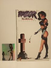 Razor The Suffering Collected B&W Comic Book With Trading card Rare Vintage Vtg picture