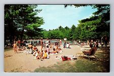 Baldwinsville MA-Massachusetts, Beach Scene At Beaman's Pond, Vintage Postcard picture