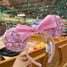 US Disney Parks BaubleBar 2021 Minnie Ears Millennial Pink Bow Headband NWT picture