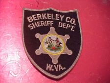 BERKLEY COUNTY WEST VIRGINIA POLICE PATCH SHOULDER SIZE USED picture
