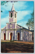 St. Martin Catholic Church St. Martinville LA Exterior c1960s Vtg Postcard A17 picture