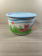 New Tupperware Spring Delites Canister One-touch Aqua Seals Fido Cat Dog picture