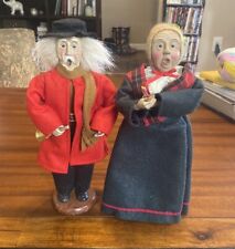Set Of Two Vintage Elderly Couple Christmas Carolers picture