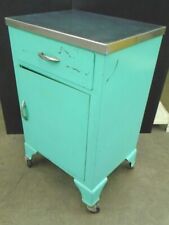 Cool VINTAGE STEEL Medical Institutional CABINET 33 x 20 x 16 - ASYLUM FRESH picture