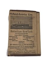 Antique Holland America Line Document Passport Holder 1920s Rotterdam New York picture