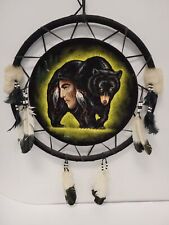 Native American w/ Bear Velvet Dream Catcher picture