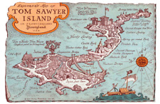 Disneyland Tom Sawyer Island Explorer Map Frontierland Disney Poster Print picture