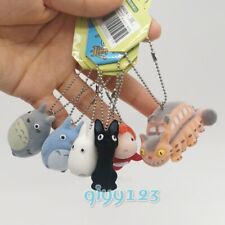 6Pcs Totoro Jiji Cat Ponyo Cat Bus 3-6CM PVC Action Figures Keychain picture