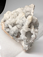 White Cave Calcite in Matrix with Baryte, Cerussite and Anglesite - 7x6