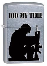 Zippo Army Soldier, Did My Time Lighter, Street Chrome NEW IN BOX picture