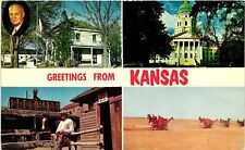 Vintage Postcard- Highlights of Kansas 1960s picture