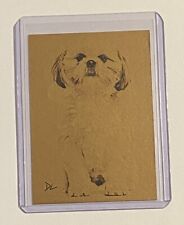 Shih Tzu Gold Plated Artist Signed “Man’s Best Friend” Trading Card 1/1 picture