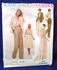 Vintage 70s Vogue Pattern 1883 Anne Klein Wardrobe Long Dress Suit Sz 10 Uncut picture