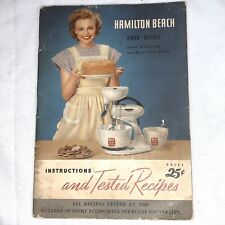 Hamilton Beach  Vintage Cookbook Food Mixer Instructions and Tested Recipes 1948 picture