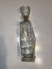 Vtg Seagrams Seven Crown Liquor Decanter Barware Glass w/corked Stopper 50's picture