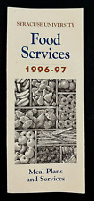 1996-1997 Syracuse University Food Services Campus Dining Plans Vintage Brochure picture