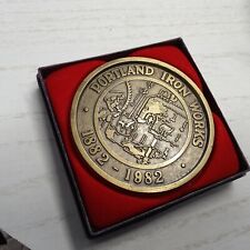 Portland Iron Works 1882-1982 Centennial Medallion 3.25 inch diameter SHIPS FREE picture