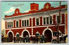 FIRE DEPARTMENT - HAMMOND INDIANA - c.1912 DB POSTCARD P-1  picture