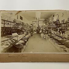 Antique Cabinet Card Photograph ID Loder General Grocery Store Indianapolis IN picture