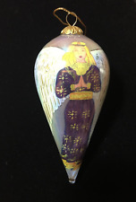 Christmas Ornament -Angel Glass  2001 Hand Painted, Blown Glass, Original Box picture