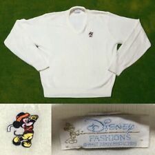 Vintage 80s Disney Fashions Mens Mickey Mose Golf Cable Knit Sweater Size XL EUC picture