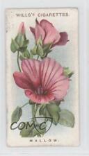 1913 Wills Old English Garden Flowers Series 2 Tobacco Mallow #17 0f6 picture