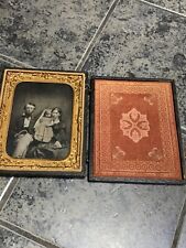 Quarter Plate Daguerreotype In Case Family Young Girl Cane Ring  picture
