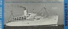 P&O Orient Lines Deck Plan SS Chusan Ocean Liner Cabin Accommodation 1964 picture