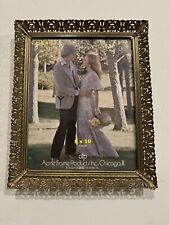 Vintage 70s Acme 8x10 Frame Empress Photo Frame, Ornate Gold Embossed w/Glass picture