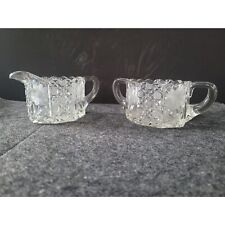 Antique 1910s-20s McKee Glass Sugar and Creamer Innovations picture