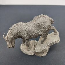 1976 Franklin Mint The Mountain Goat Fine Pewter Wildlife Animal Figurine picture