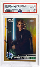 PSA 10 2023 Topps Chrome Star Wars #48 Anakin Skywalker Orange Refractor /25 picture