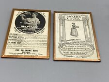Antique 1909/1916 Harvey's Wallhangers USA Original Add - Sulphume & Bakers Coca picture