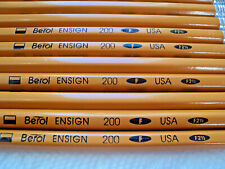 Twelve (12) Berol ENSIGN 200 F 2-1/2 Pencils with erasers - Made in USA  picture