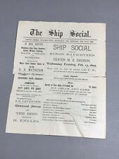 Antique 1895 Provincetown, Massachusetts The Ship Social Program Paper History picture