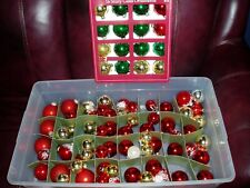 Lot of 82, GLASS CHRISTMAS HOLIDAY Lg & Sm ORNAMENTS