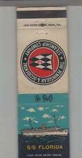 Matchbook Cover - Ship Line - Peninsular & Occidental Steamship Co. SS Florida picture